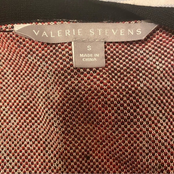 Valerie Stevens Longline Houndstooth Cardigan Size S - Picture 7 of 11